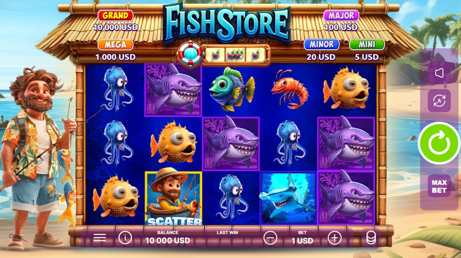 Fish Store Slot Gameplay