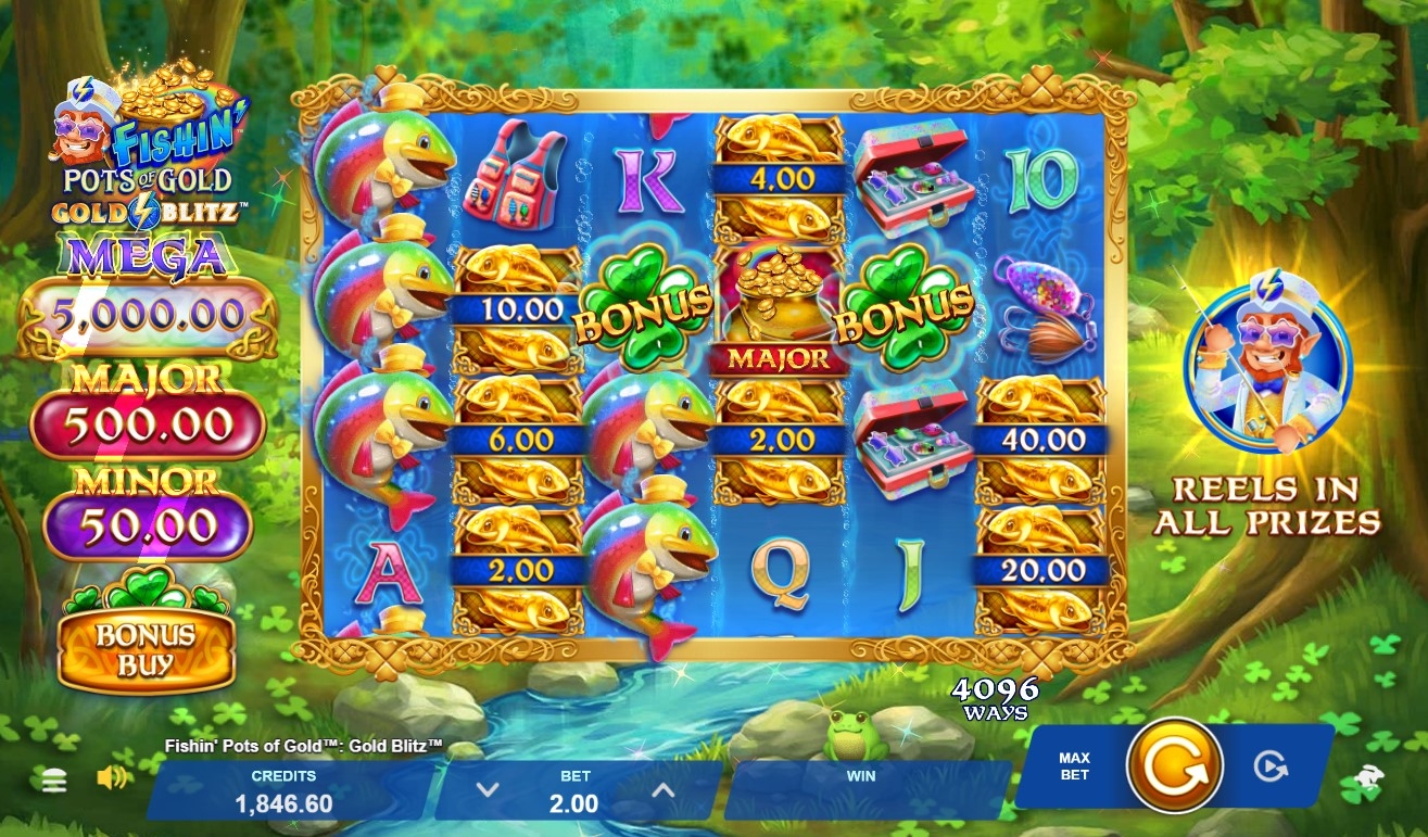 Fishin' Pots of Gold: Gold Blitz Slot Gameplay