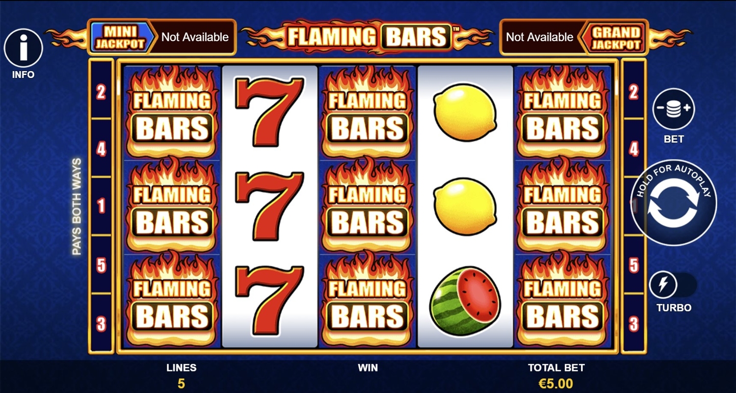 Flaming Bars Slot Gameplay