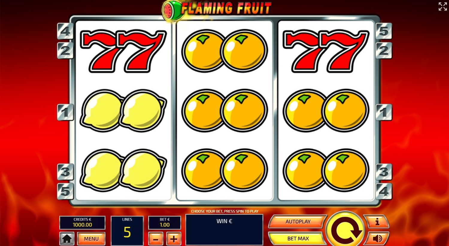 Flaming Fruit Slot Gameplay