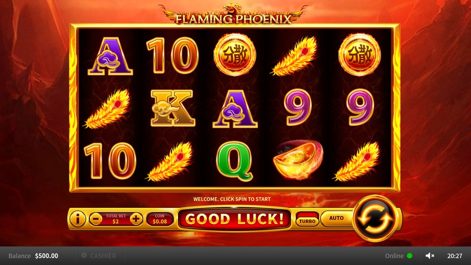 Flaming Phoenix Slot Gameplay