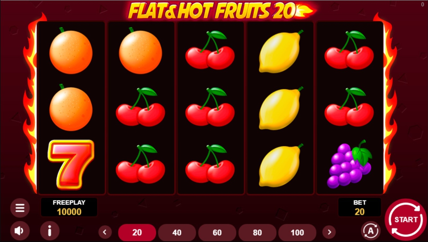 Flat & Hot Fruits 20 Slot Gameplay
