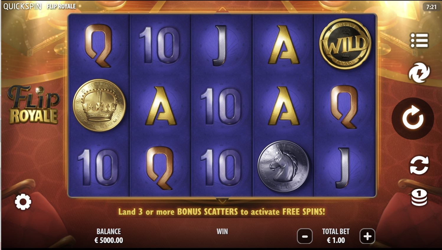 Flip Royale Slot Gameplay