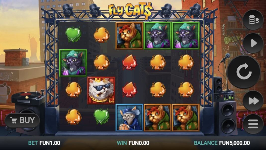 Fly Cats Dream Drop Slot Gameplay