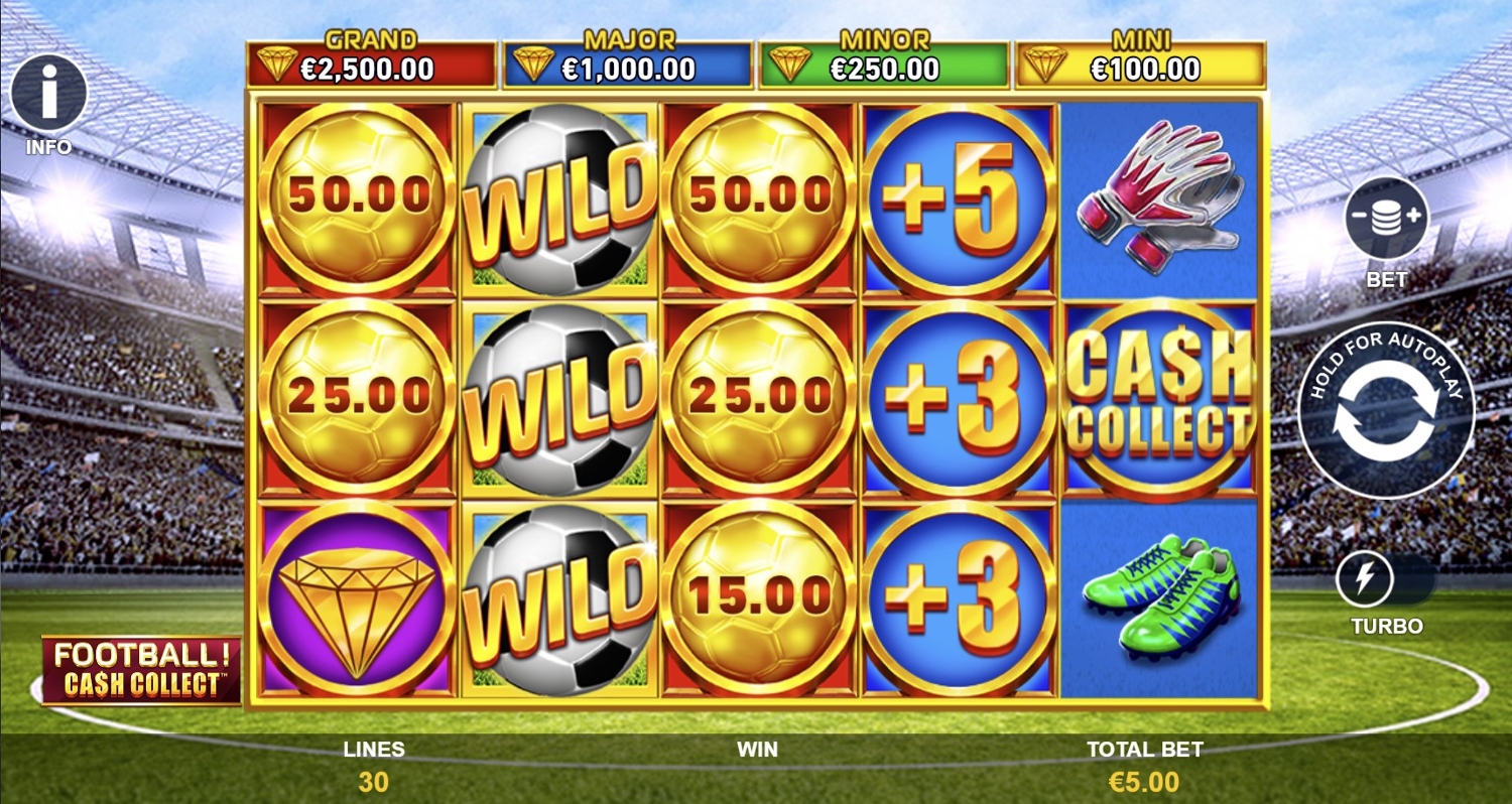 Football! Cash Collect Slot Gameplay