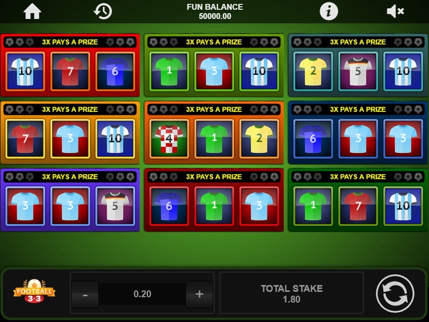 Football 3x3 Slot Gameplay