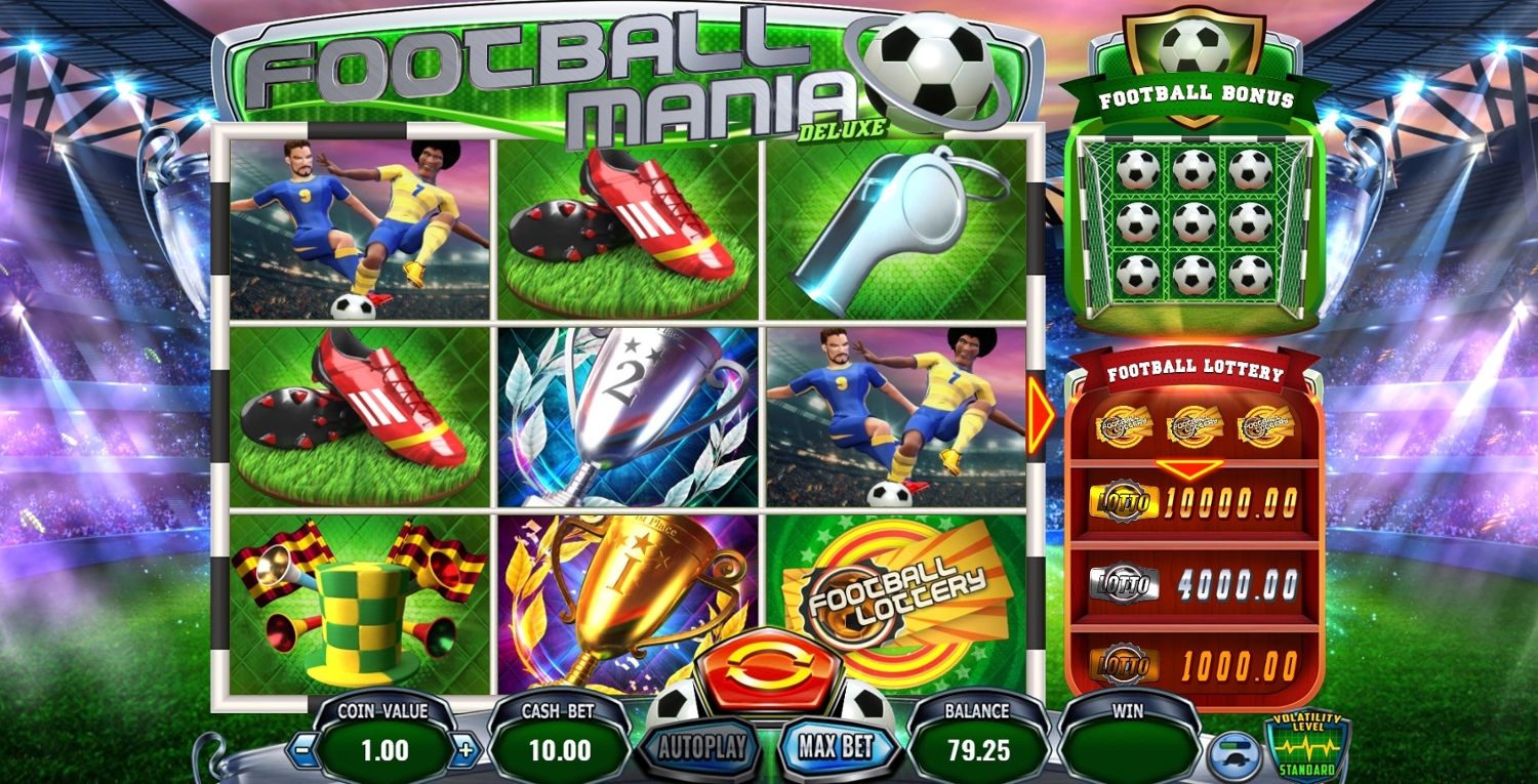 Football Mania Deluxe Slot Gameplay