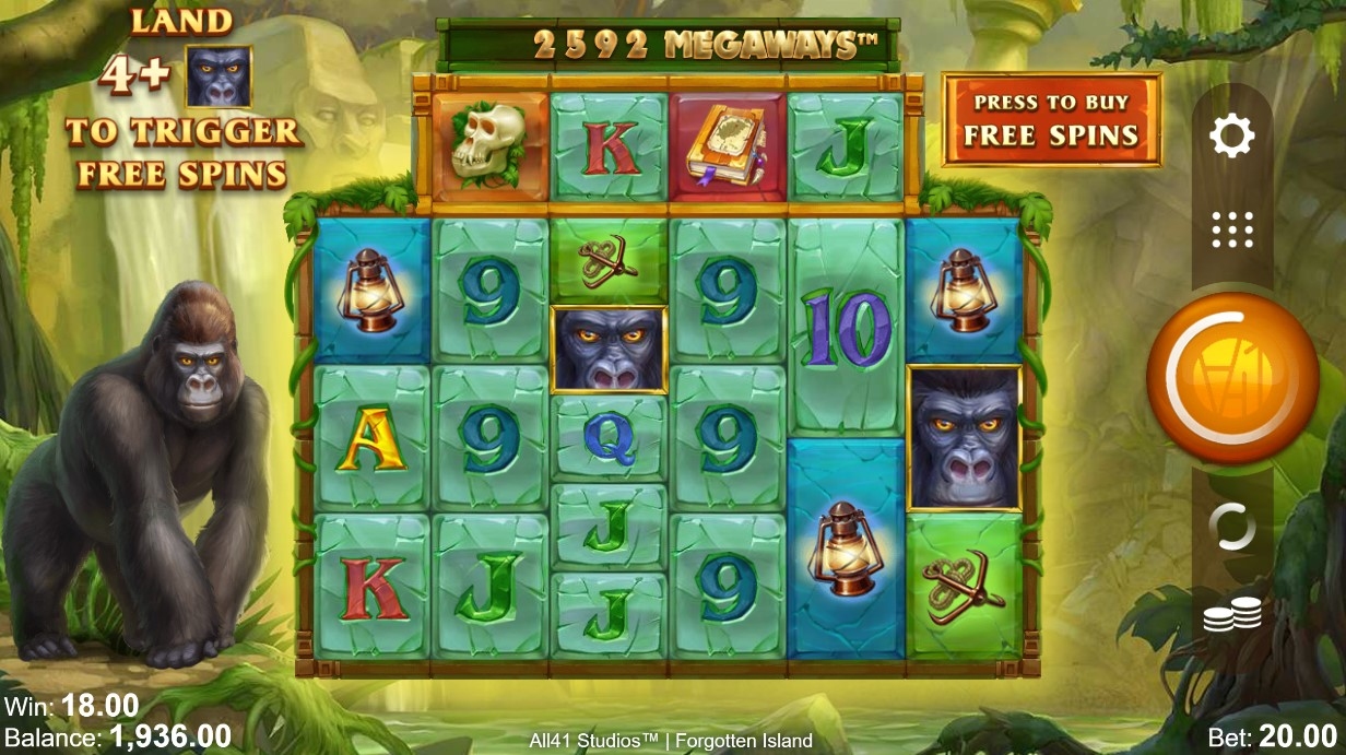 Forgotten Island MEGAWAYS Slot Gameplay