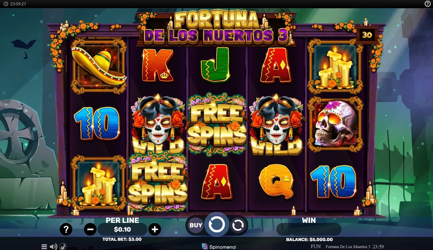 Fortuna De Los Muertos 3 Slot Gameplay