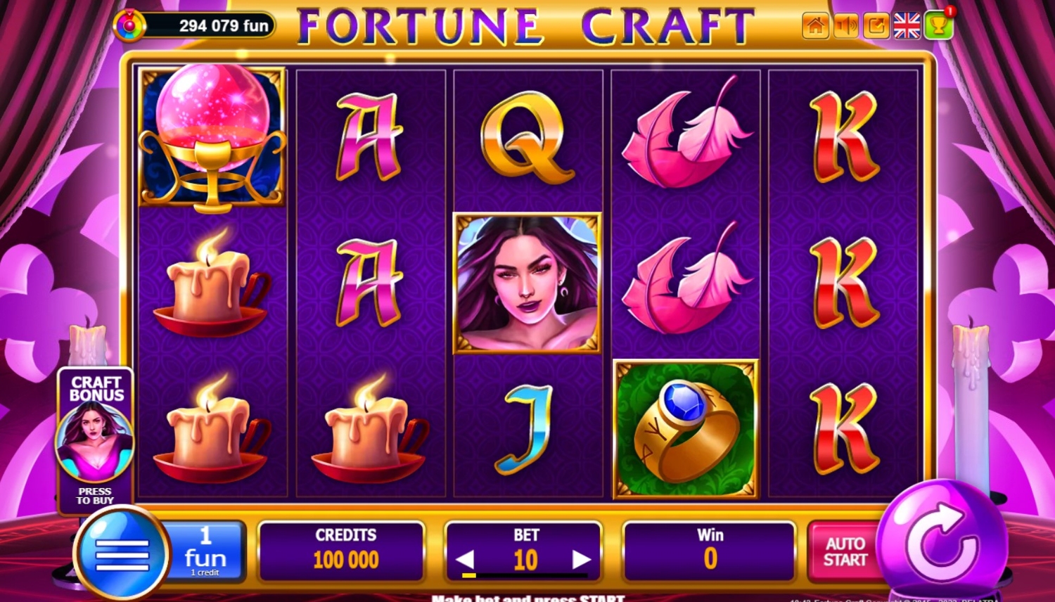 Fortune Craft Slot Gameplay