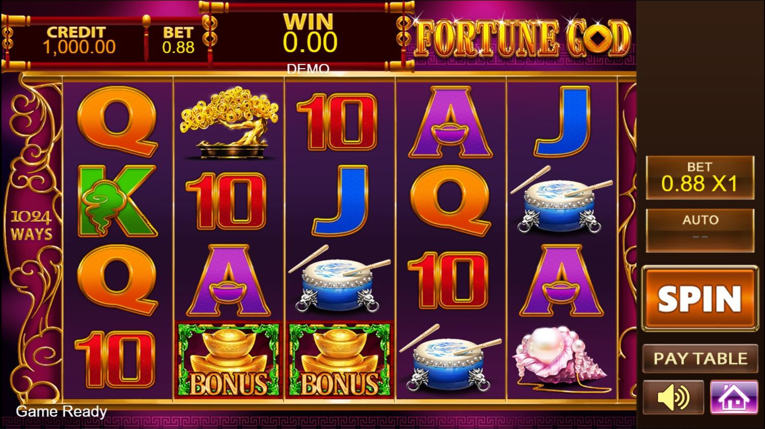 Fortune God Slot Gameplay