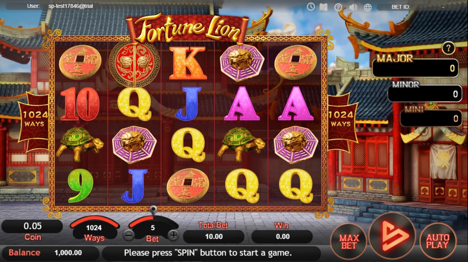 Fortune Lion Slot Gameplay
