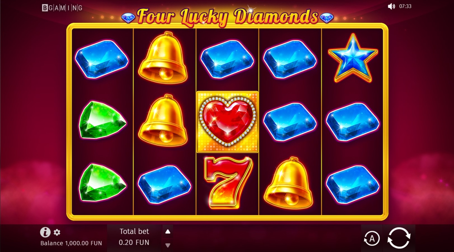 Four Lucky Diamonds Slot Gameplay