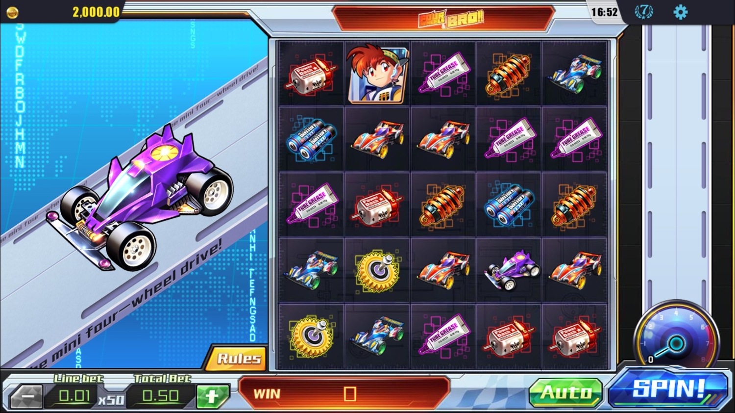 Four Wheels & Bro Slot Gameplay