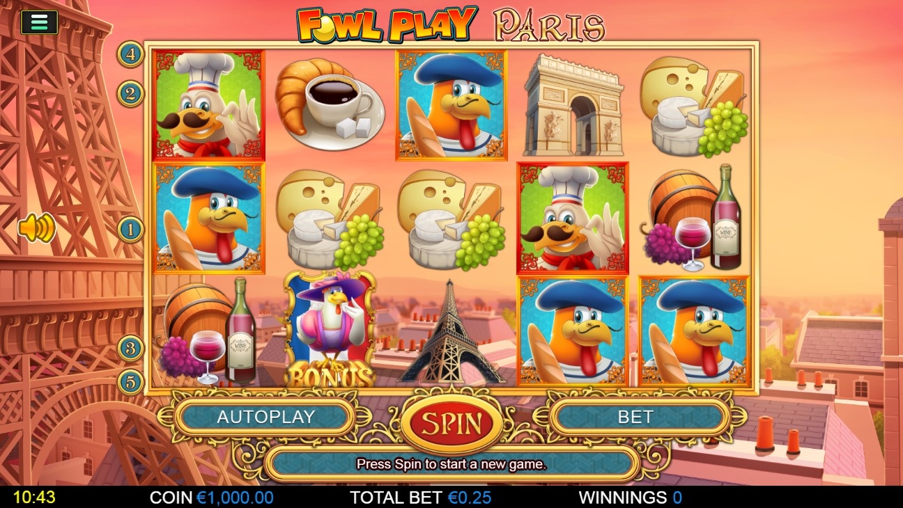 Fowl Play Paris Slot Gameplay
