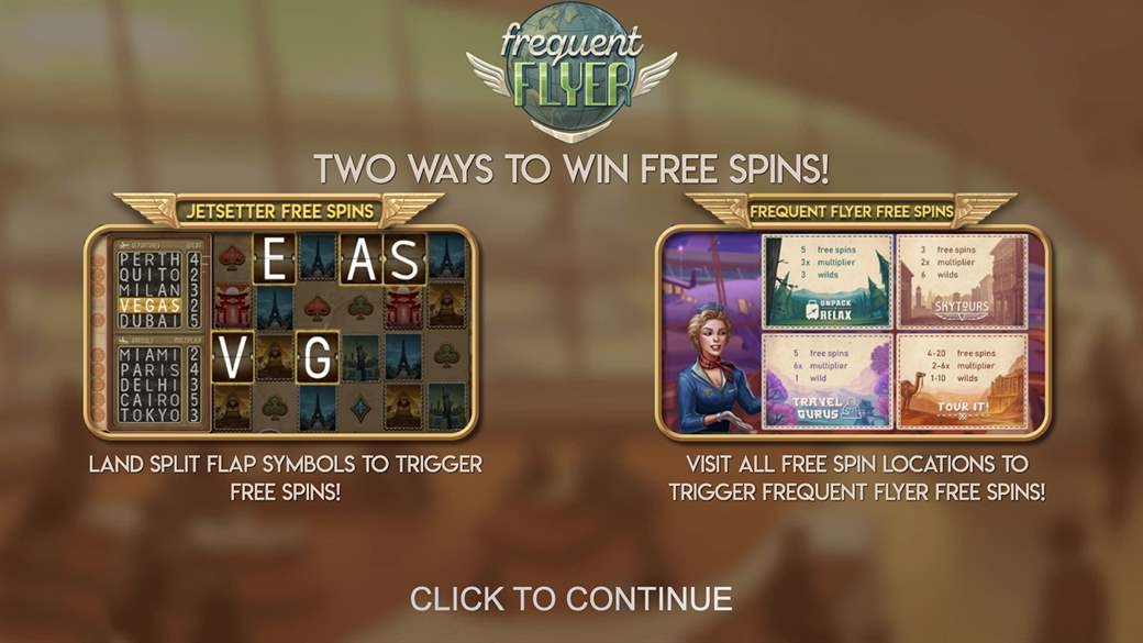 Frequent Flyer Slot Gameplay