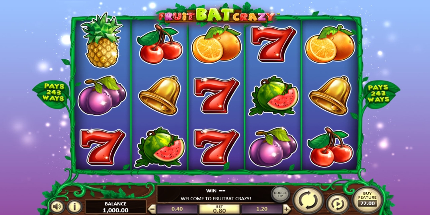 Fruit Bat Crazy Slot Gameplay