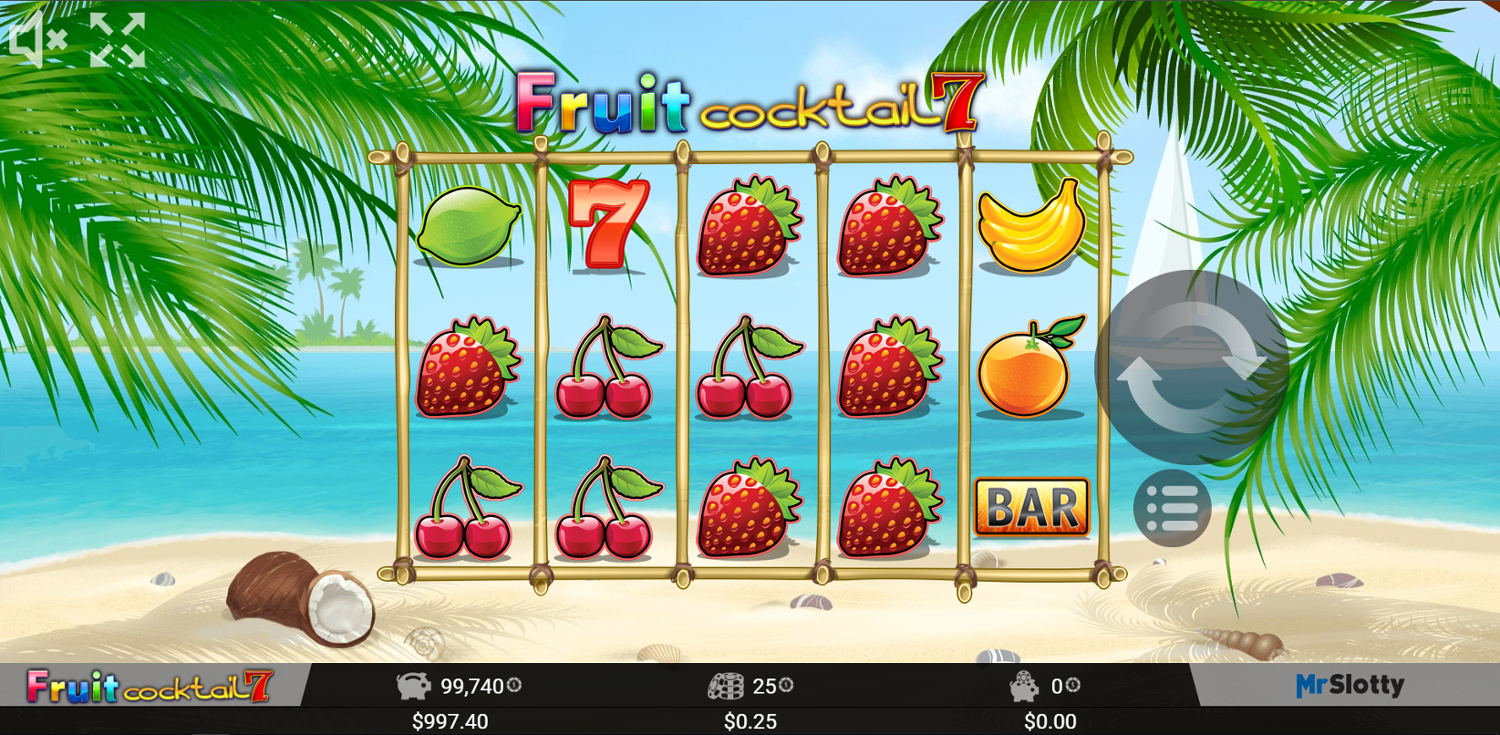 Fruit Cocktail 7 Slot Gameplay