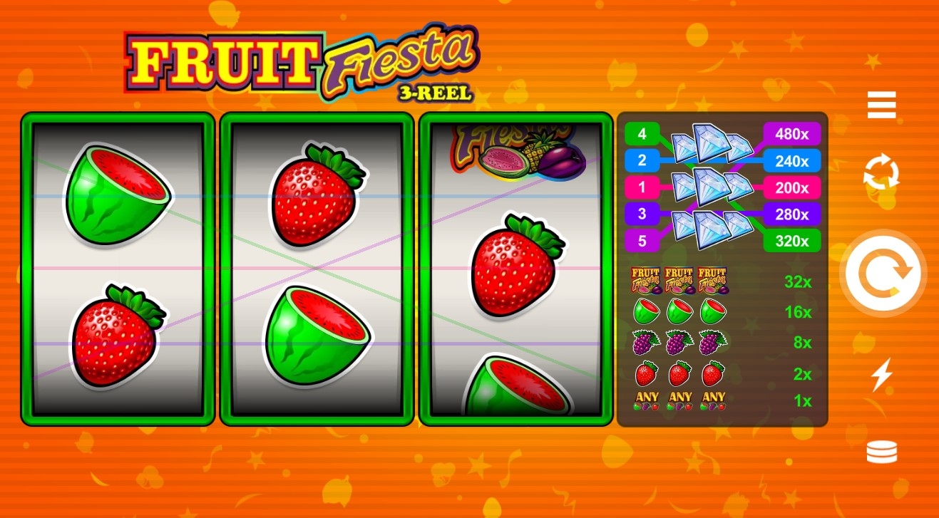 Fruit Fiesta 3-Reel Slot Gameplay