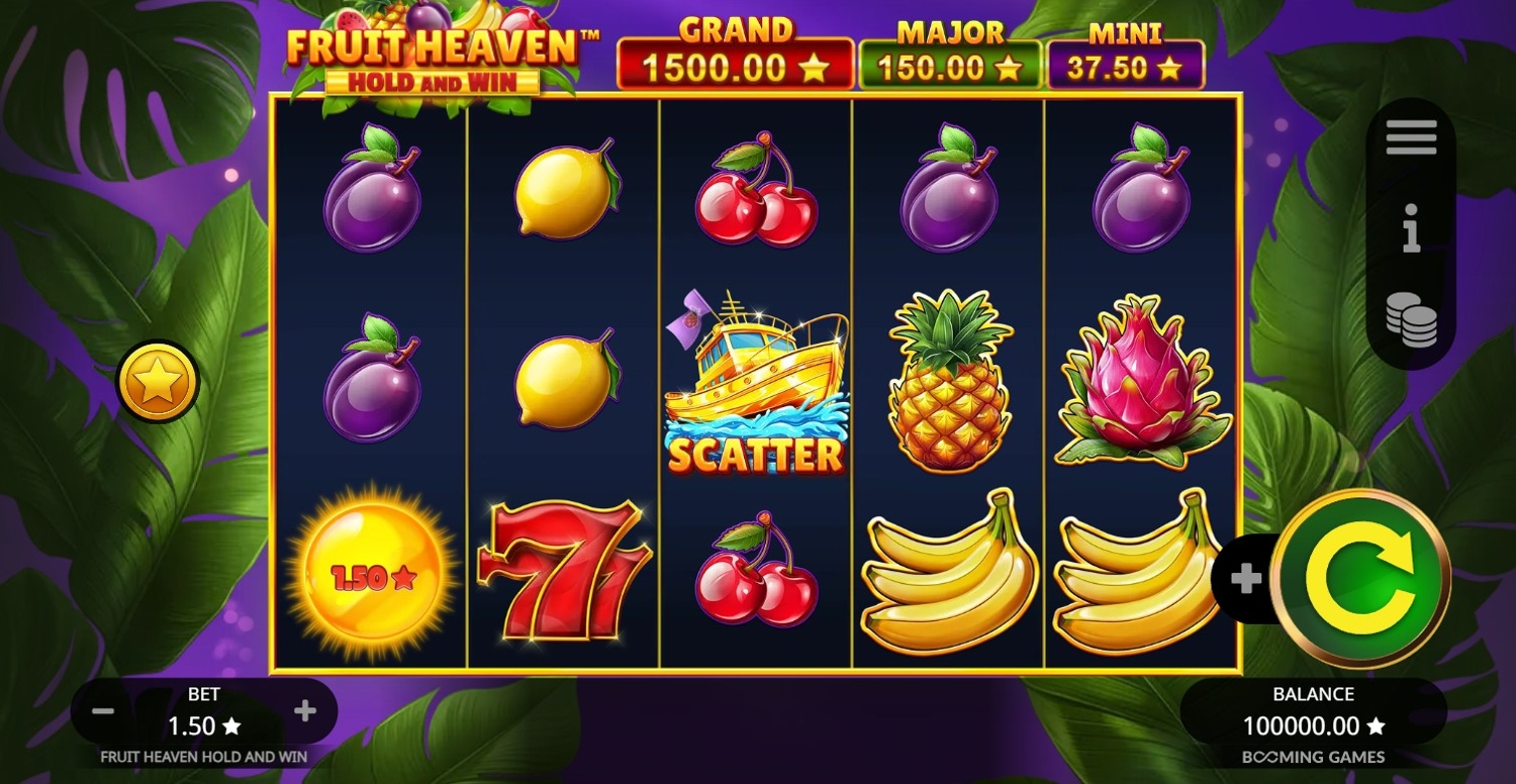 Fruit Heaven Hold and Win Slot Gameplay