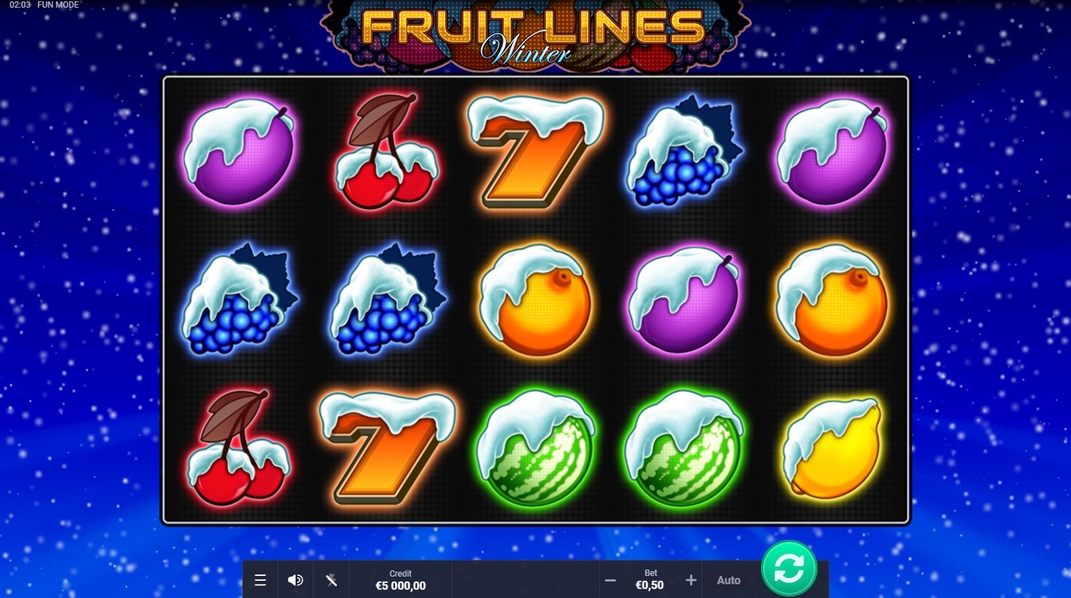 Fruit Lines Winter Slot Gameplay