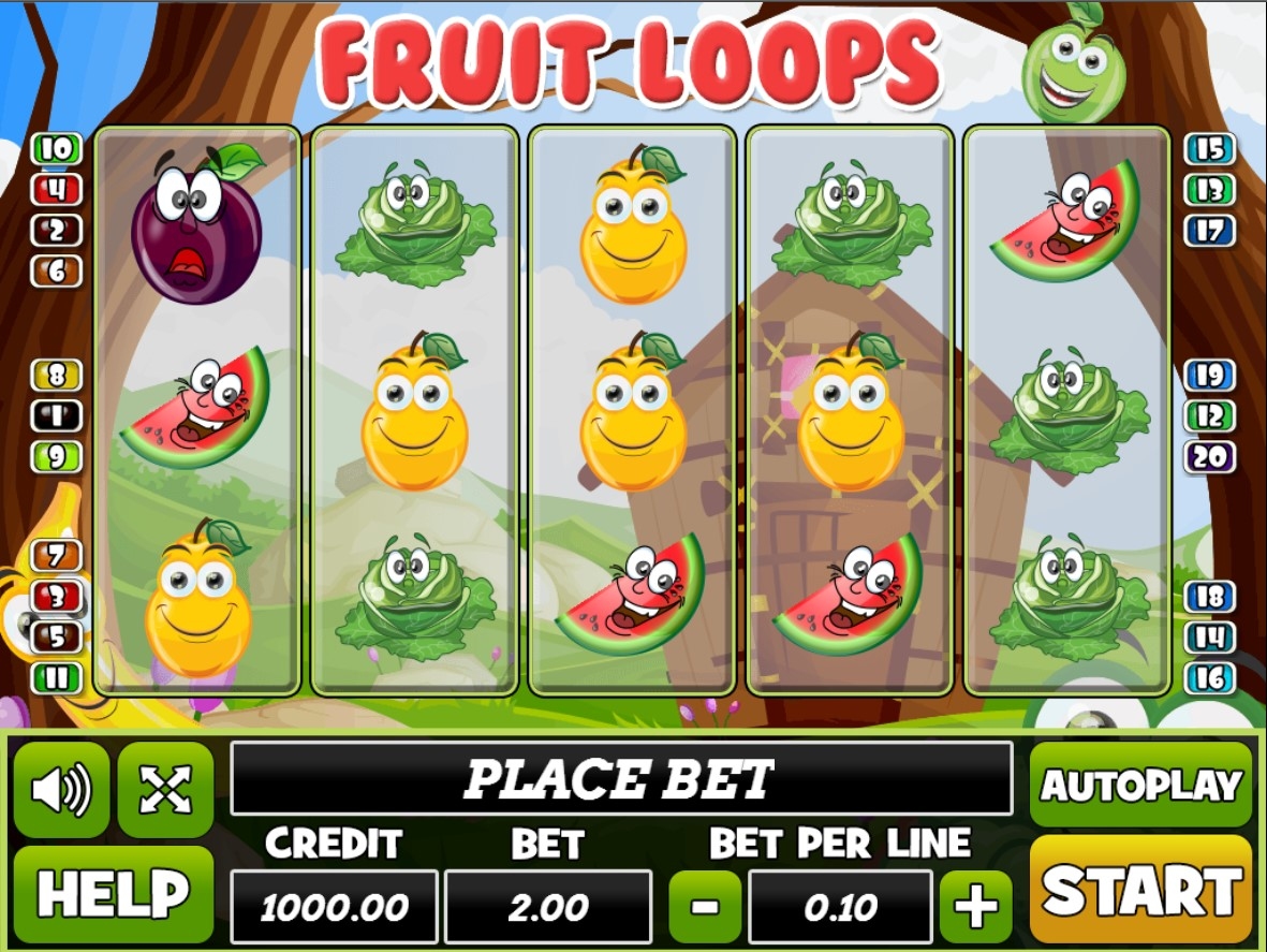 Fruit Loops Slot Gameplay