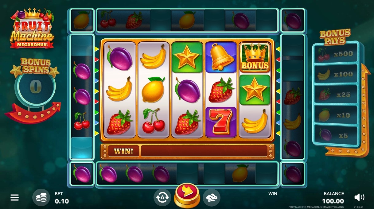Fruit Machine Mega Bonus Slot Gameplay