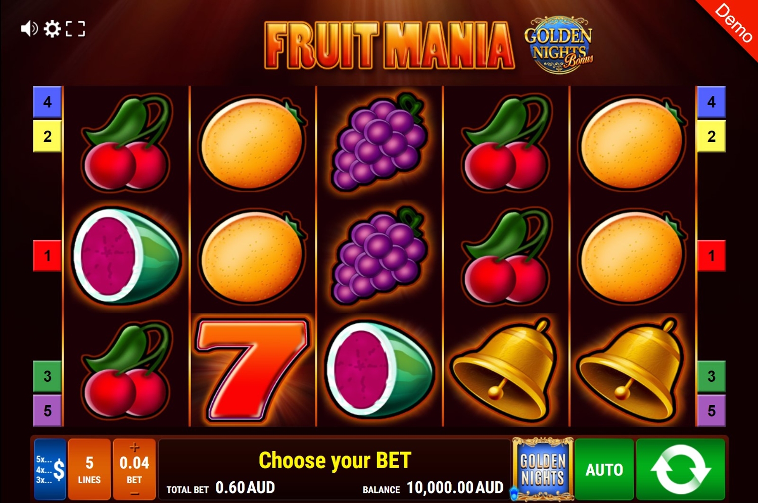 Fruit Mania - Golden Nights Bonus Slot Gameplay