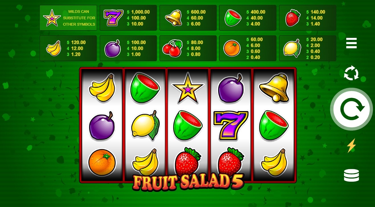 Fruit Salad 5-Line Slot Gameplay