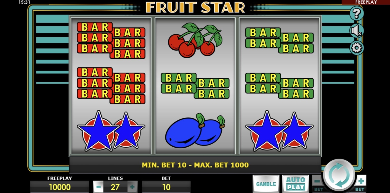 Fruit Star Slot Gameplay