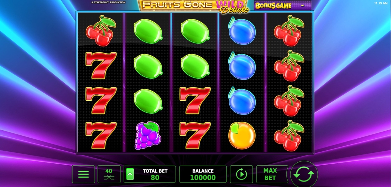Fruits Gone Wild Deluxe Slot Gameplay
