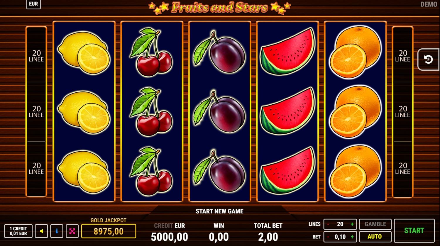 Fruits and Stars Slot Gameplay