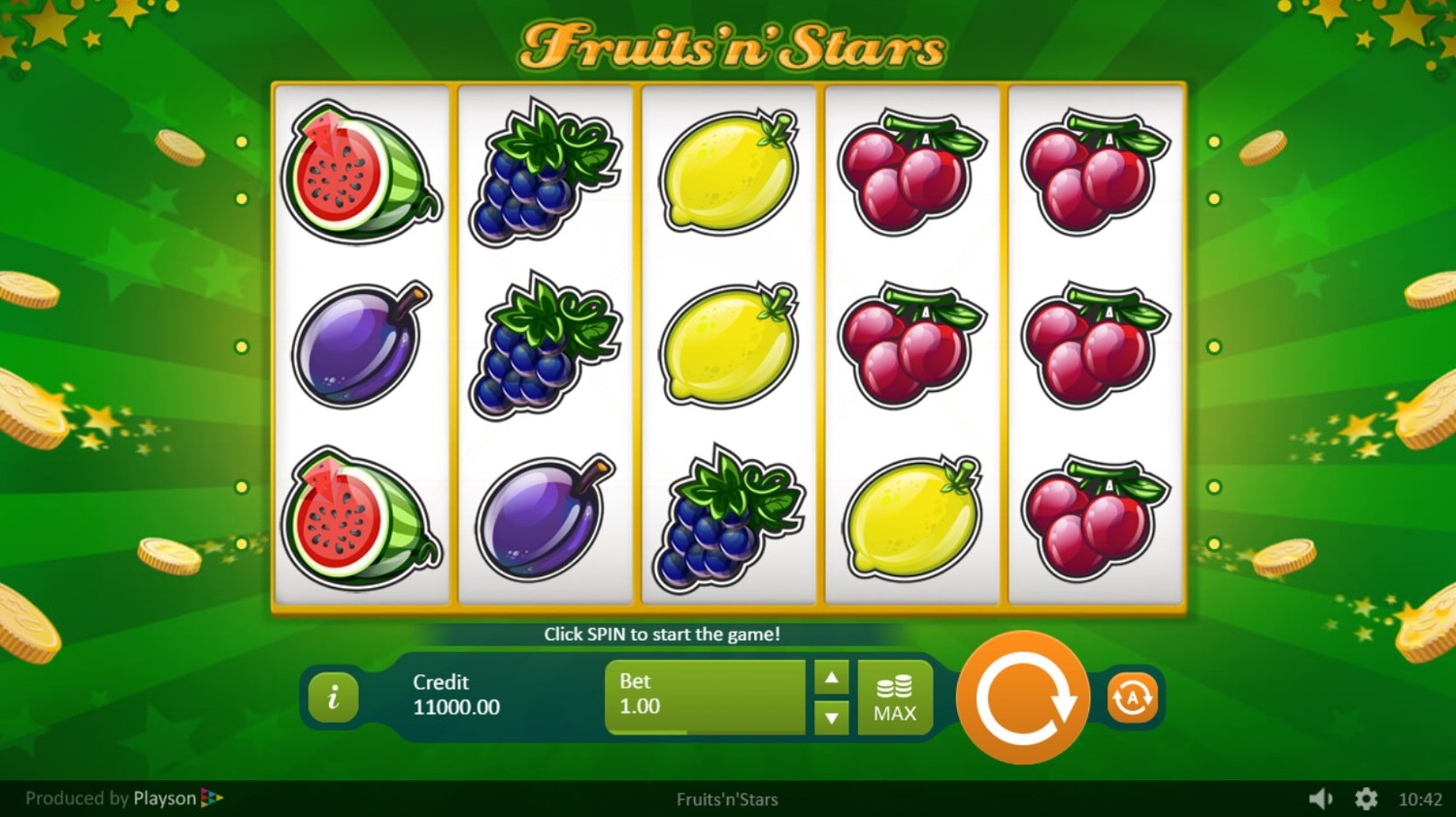 Fruits and Stars Slot Gameplay