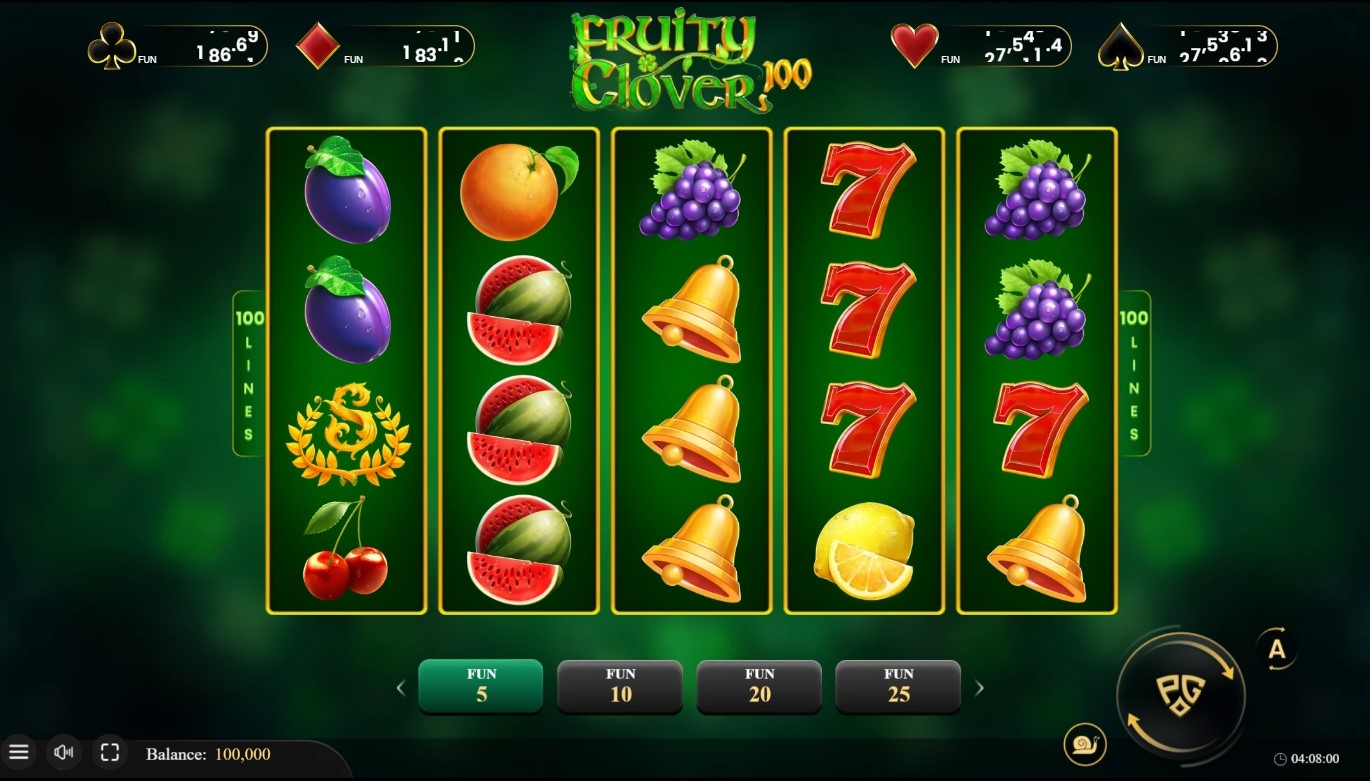Fruity Clover 100 Slot Gameplay