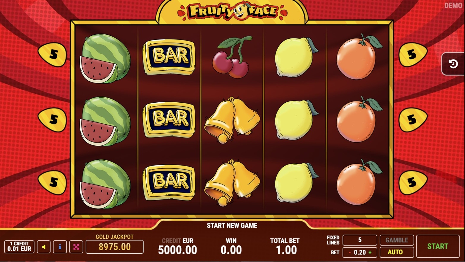 Fruity Face Slot Gameplay