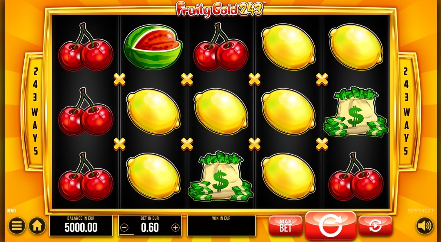Fruity Gold 243 Slot Gameplay