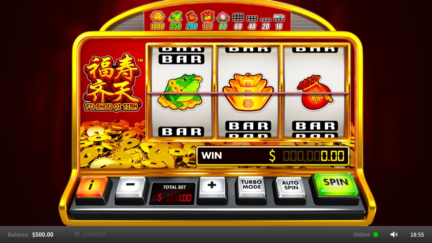 Fu Shou Qi Tian Slot Gameplay