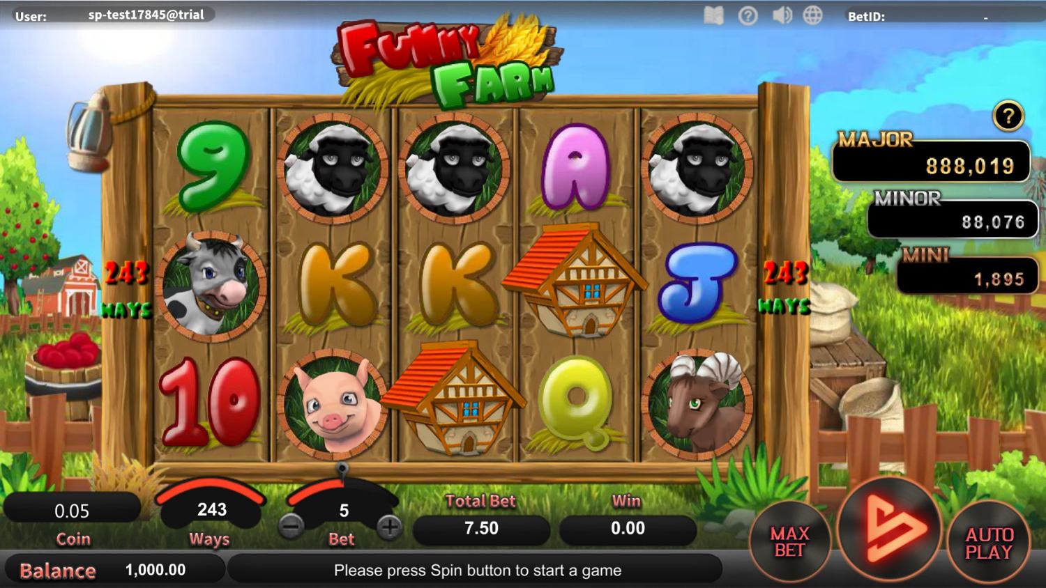 Funny Farm Slot Gameplay