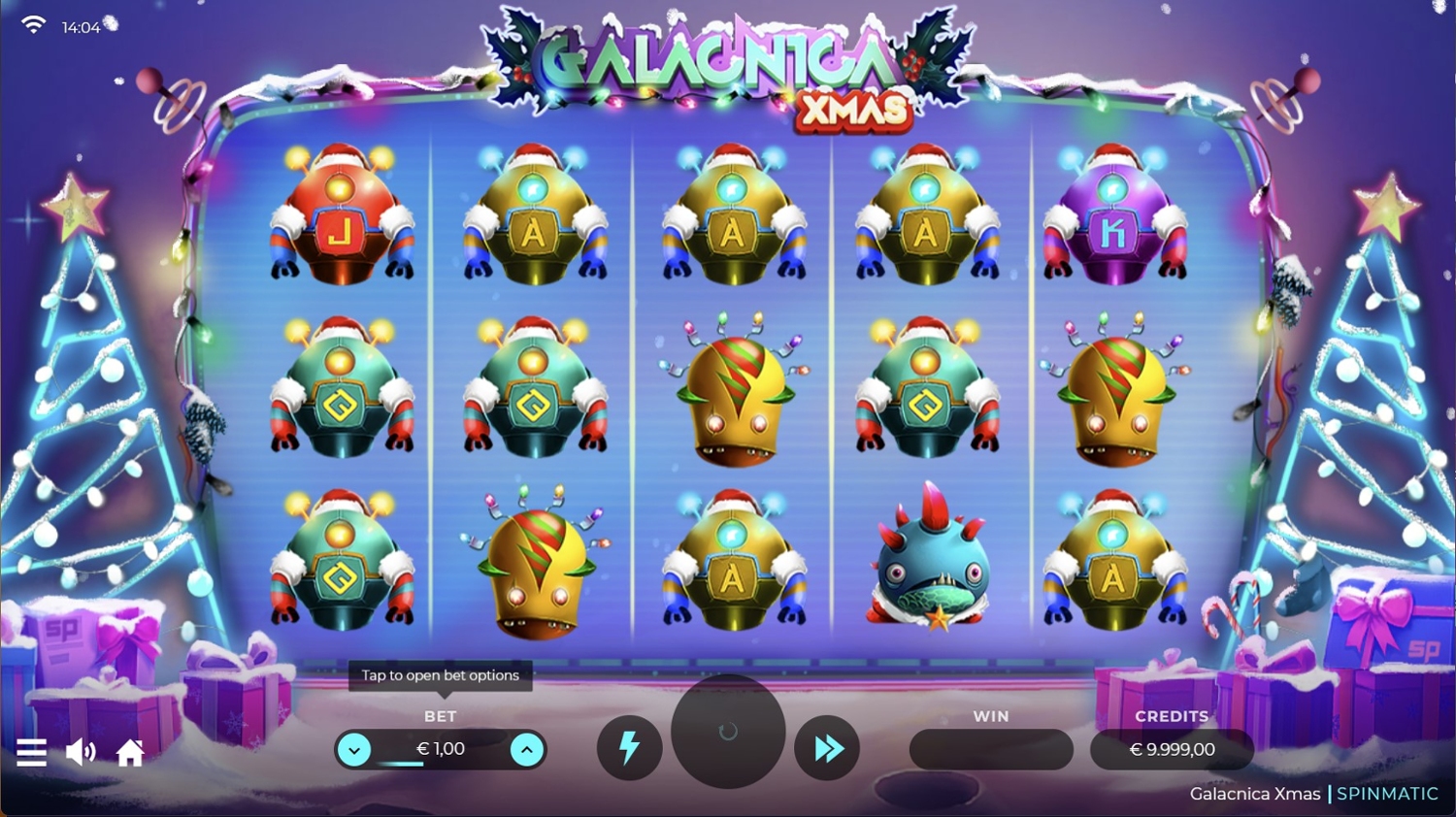 Galacnica Xmas Slot Gameplay