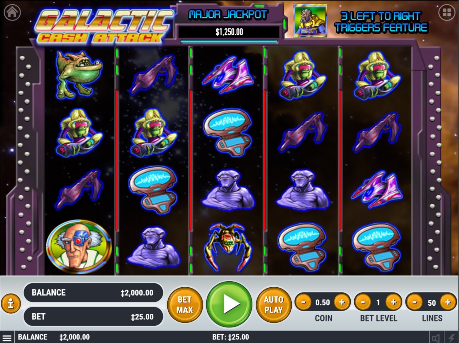 Galactic Cash Slot Gameplay
