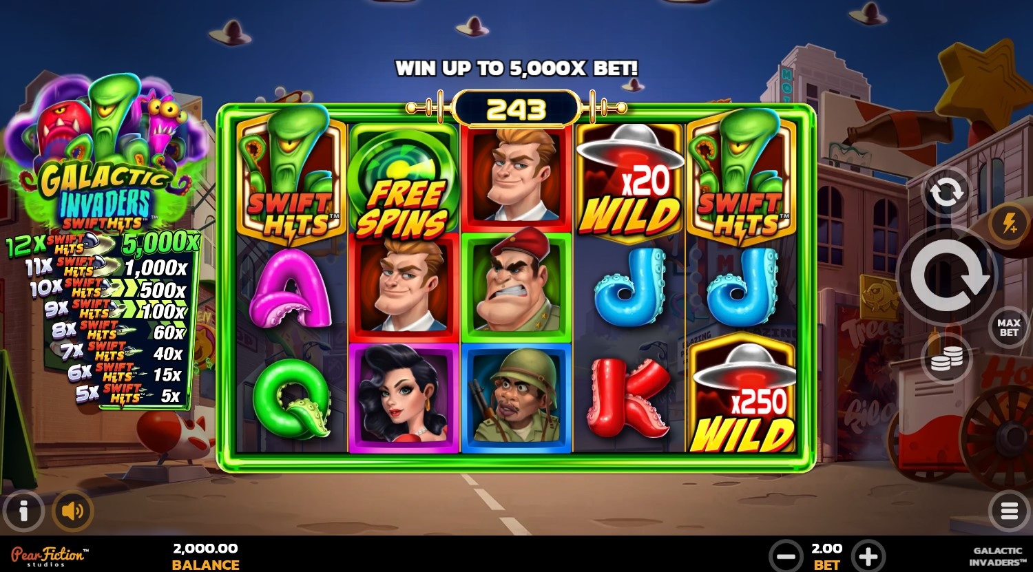 Galactic Invaders Slot Gameplay