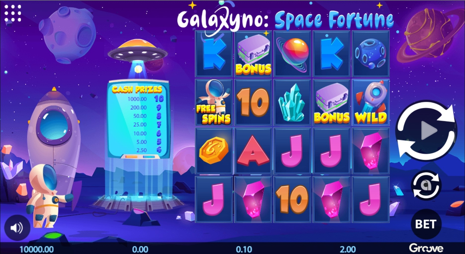 Galaxyno: Space Fortune Slot Gameplay