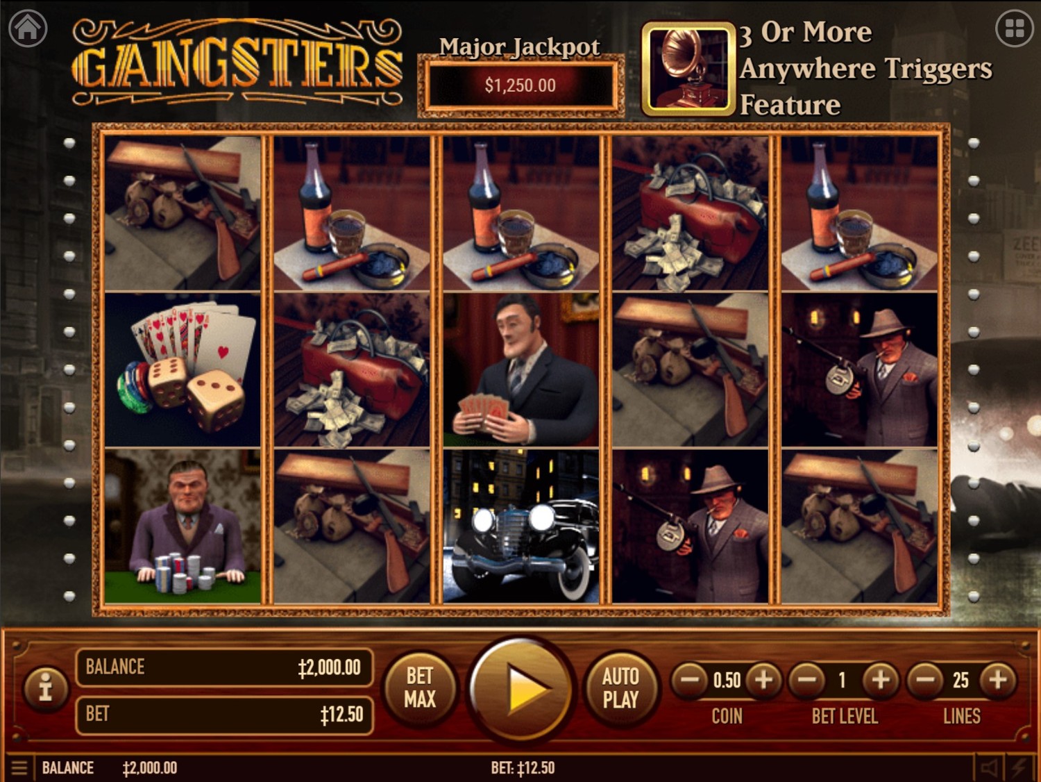 Gangsters Slot Gameplay