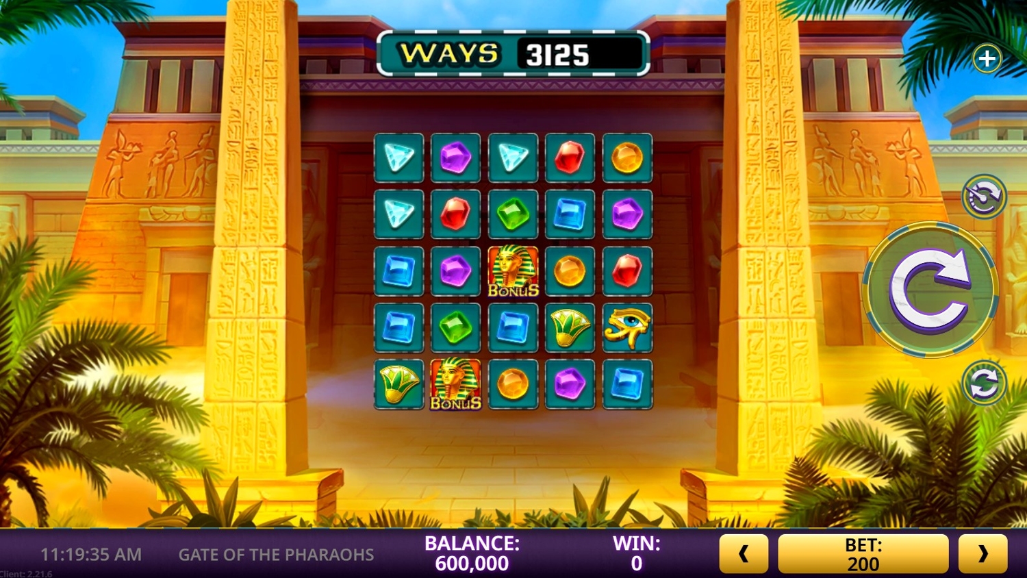 Gate of The Pharaohs Slot Gameplay