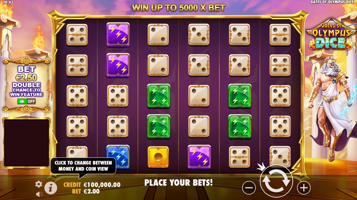 Gates of Olympus Dice Slot Gameplay