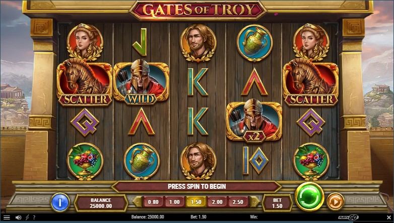 Gates of Troy Slot Gameplay