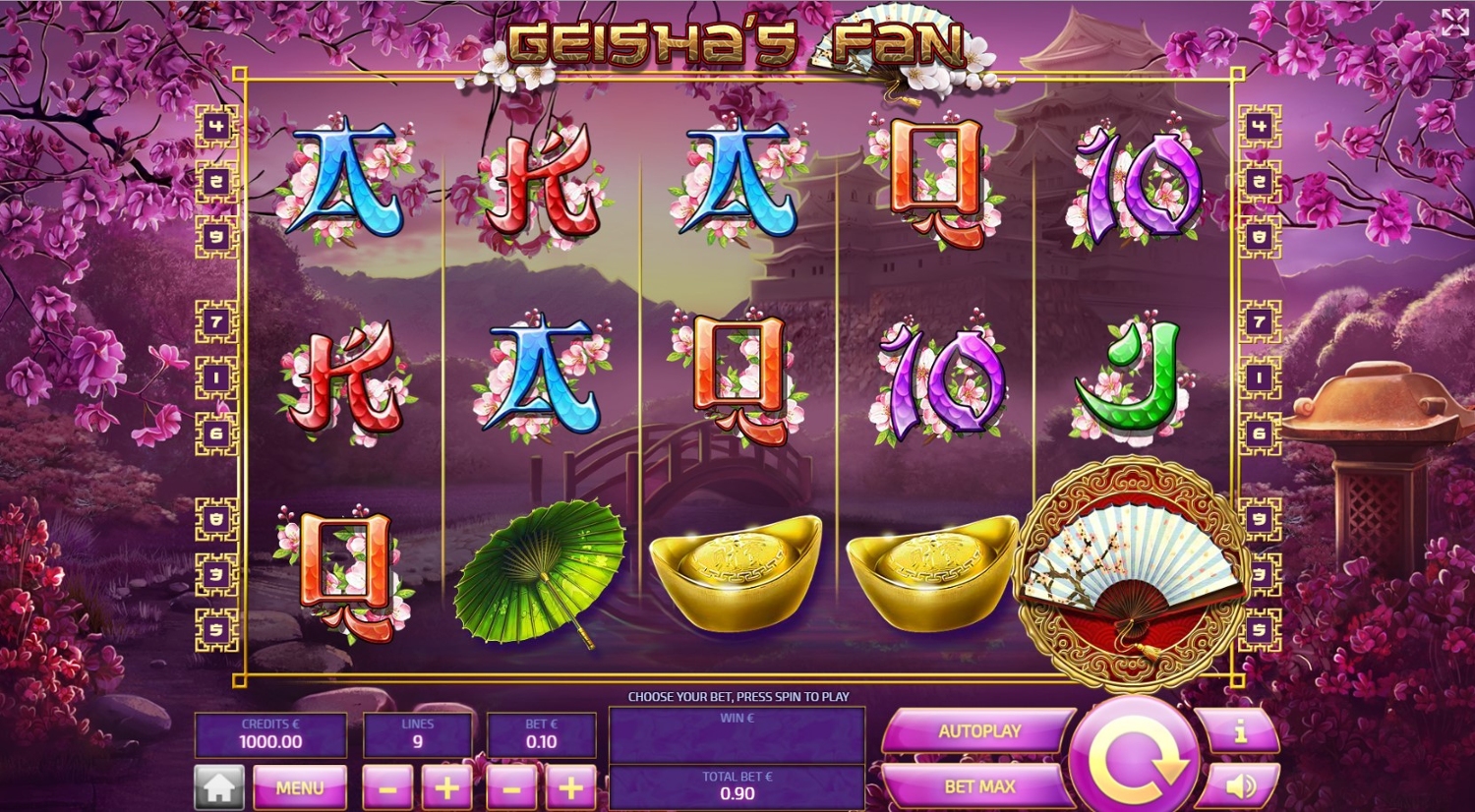 Geisha's Fan Slot Gameplay