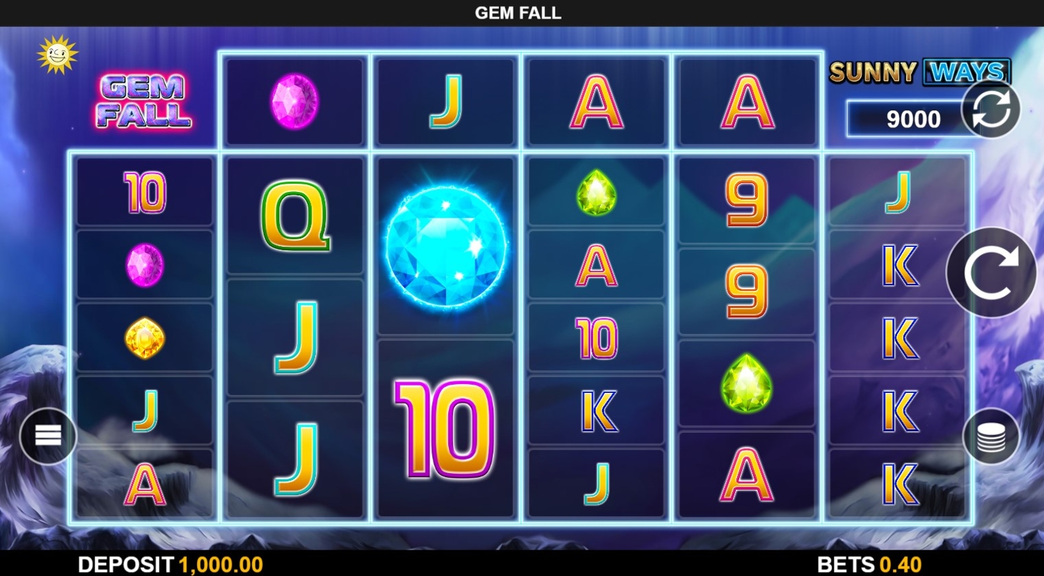 Gem Fall Slot Gameplay