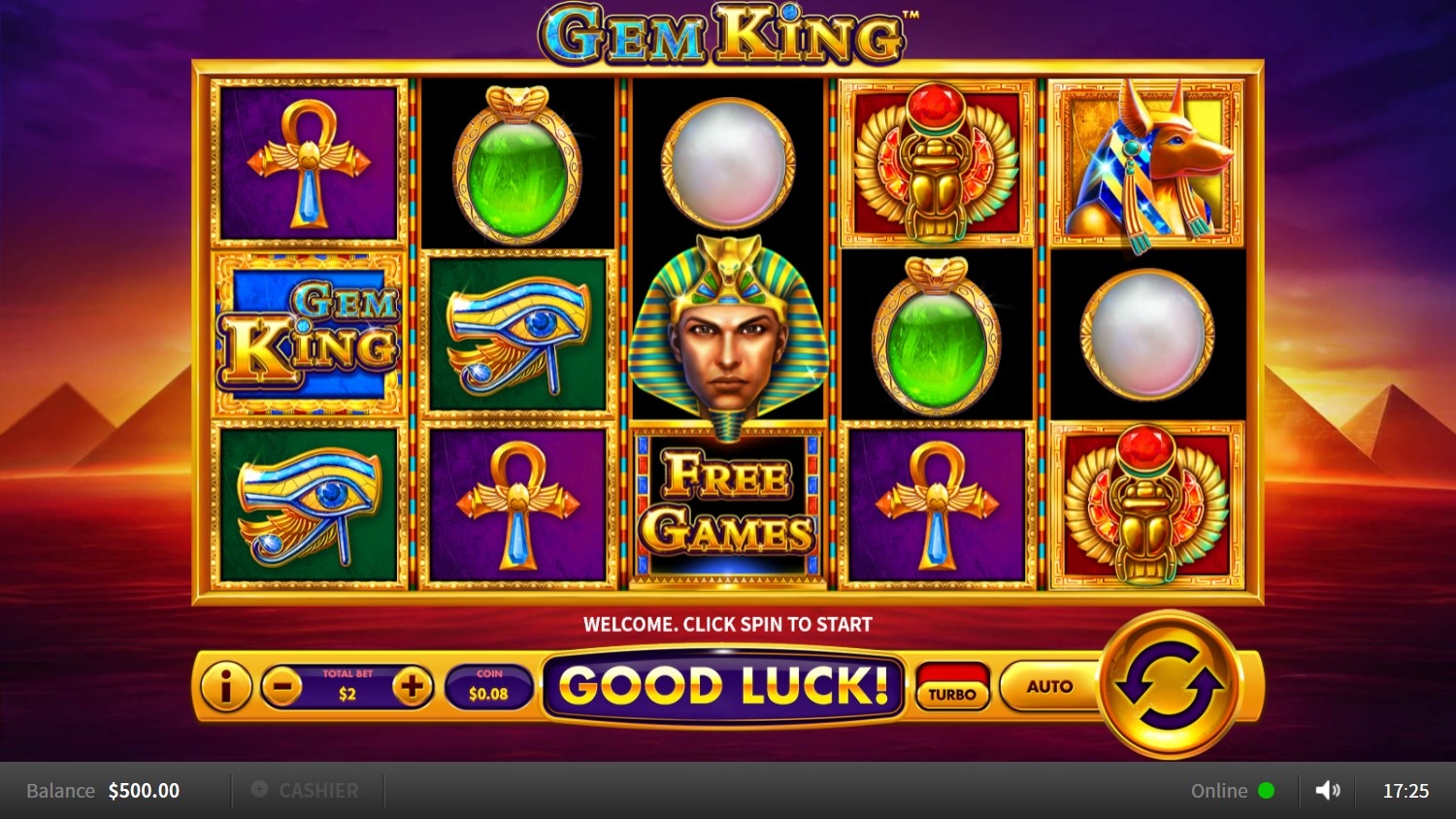 Gem King Slot Gameplay