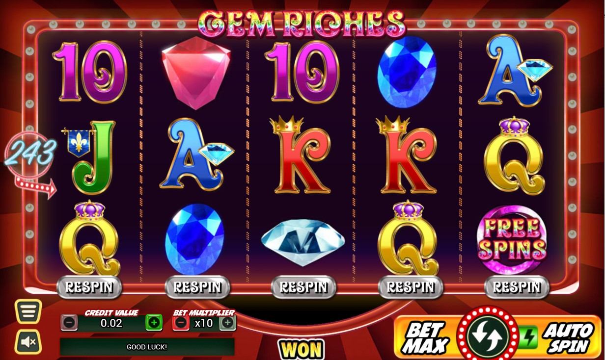 Gem Riches Slot Gameplay